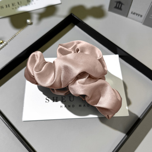 气质真丝云朵抓夹女高级感新款