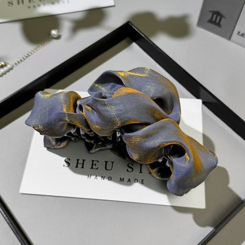 抓夹真丝日韩风头花头饰发饰高端