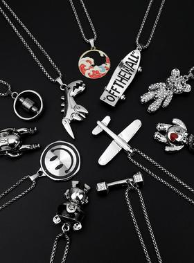 女ins个性时尚项链情侣毛衣链男