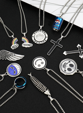 男女嘻哈项链潮酷新款朋克毛衣链