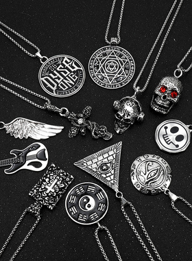 新款骷髅项链潮流高街时尚毛衣链