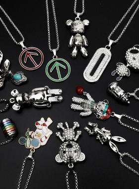 潮蹦迪项链女生可爱毛衣链装饰链