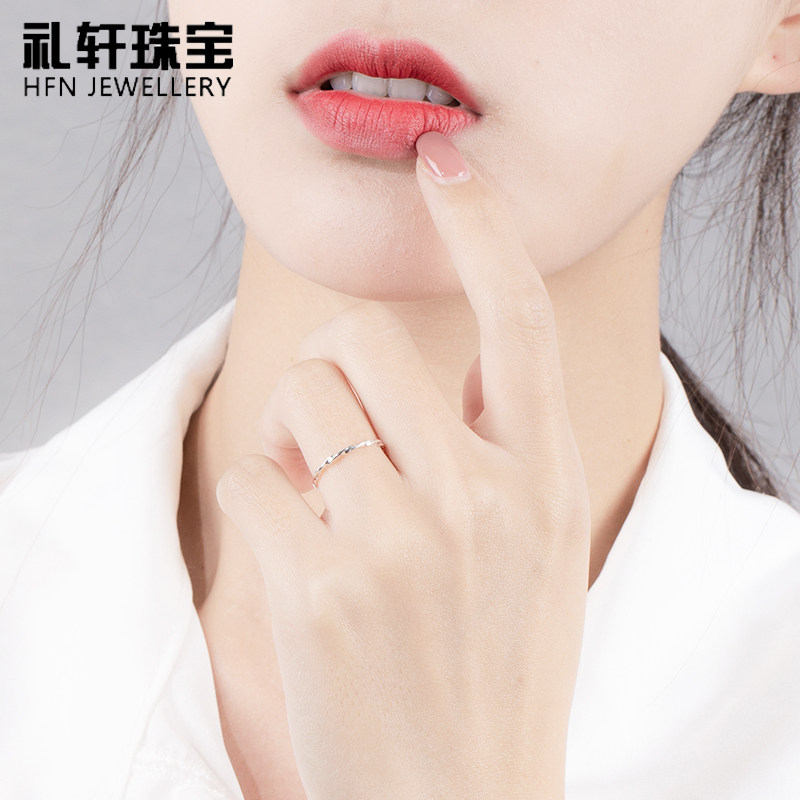 S999 RING WOMENS NICHE DESIGN FASHION PERSONALITY RING RING RING THIN OPENING COLD WIND SIMPLE