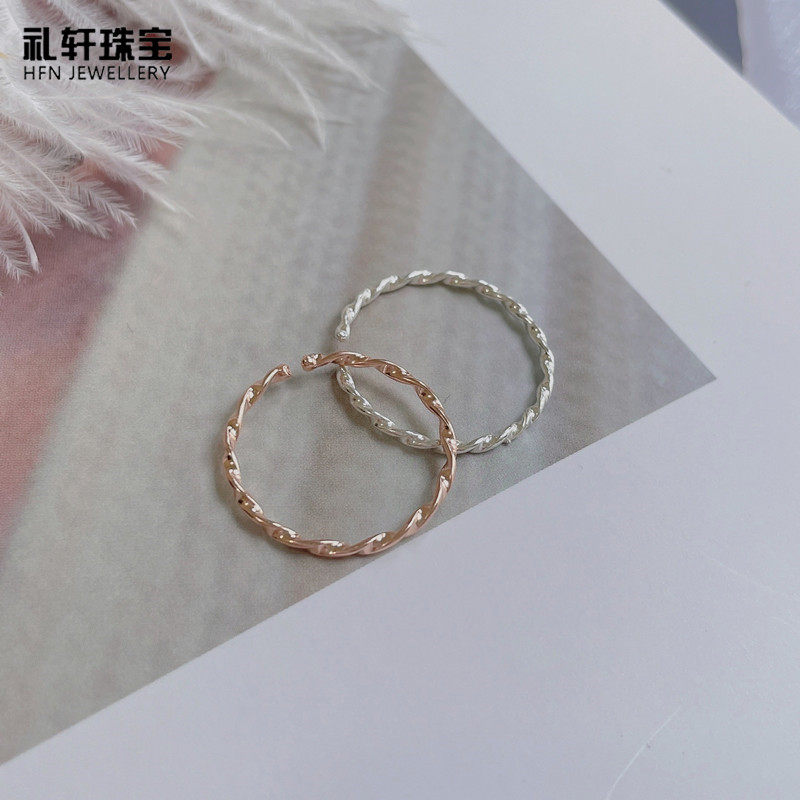 纯银戒指女ins潮小众设计高级感