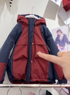 1家 305 插肩袖红色本命年年货冲锋棉衣