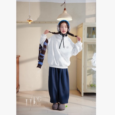 HT 25362 立领一体绒卫衣