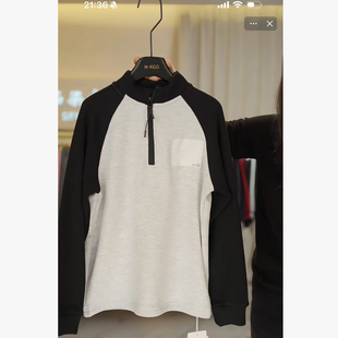 M家 8601 H字母半拉链一体绒卫衣