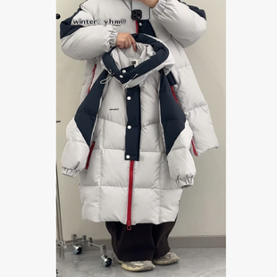 1家 25301 长款撞色羽绒服