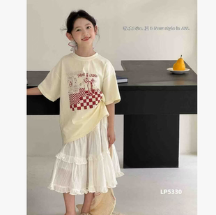 格子小豹子短袖 T恤 5330 DEXE