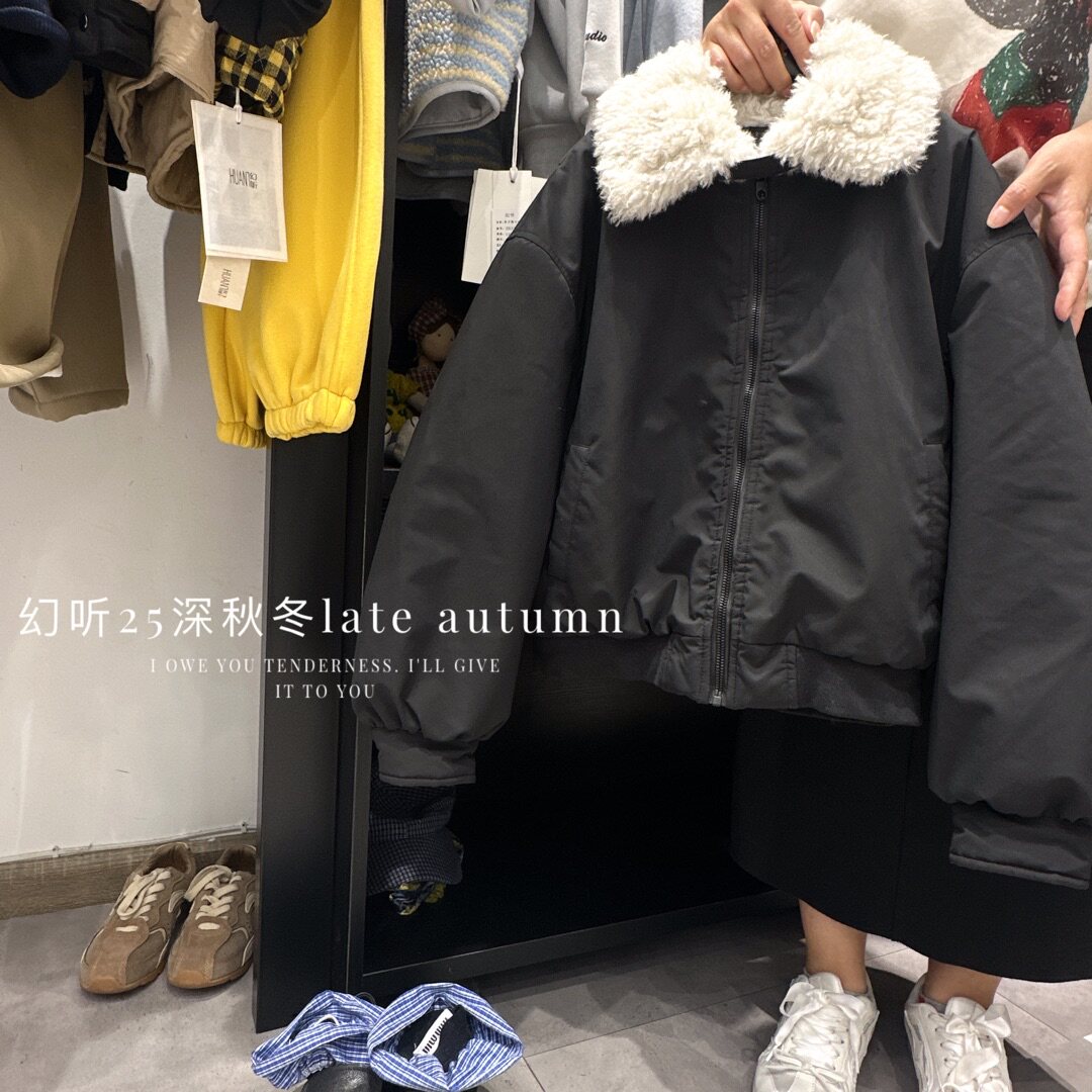 HT 25307 毛毛领派克棉衣