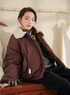 HT 25352 毛毛领棉外套
