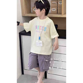 T恤 彩色字母短袖 DEXE 2505