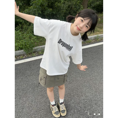 QJ  31250 D字母短袖T恤