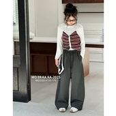 后面拼接撞色冲锋直筒裤 春秋款 8625522款