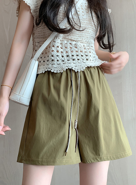 运动短裤女士速干夏季薄款透气弹力休闲宽松健身瑜伽跑步五分裤子