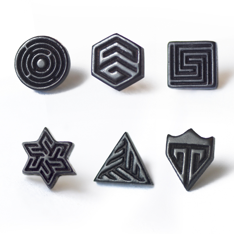 简约几何黑檀木质纯银耳钉男潮个性女无耳洞耳夹学生日常单只耳饰