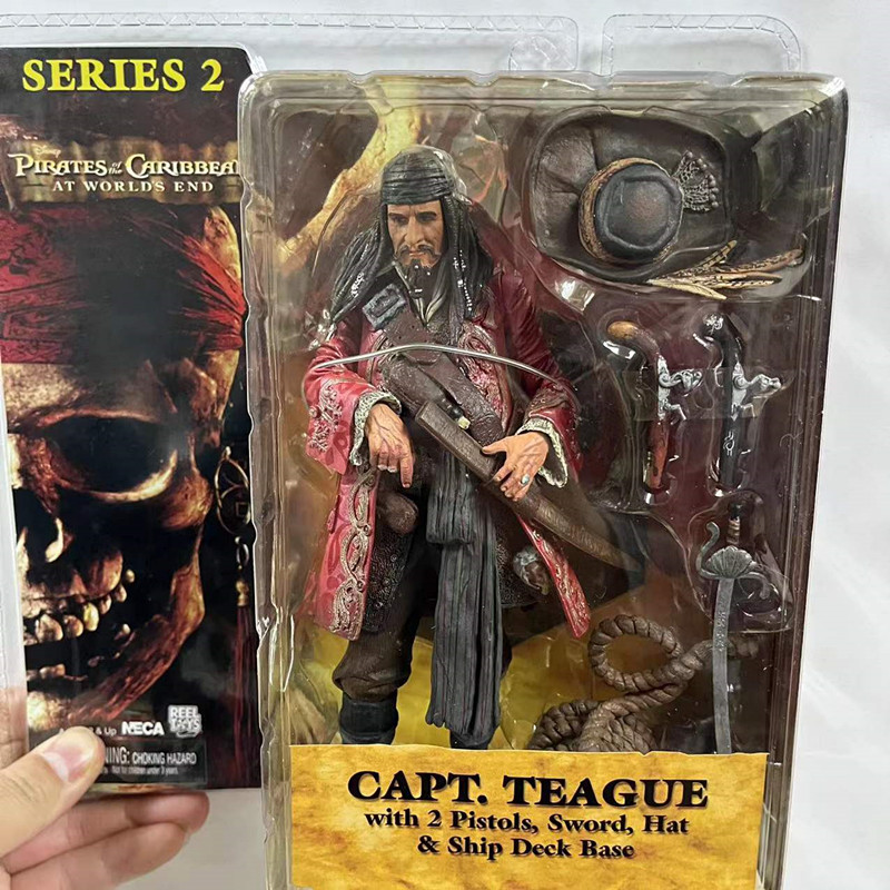 neca 加勒比海盗黑胡子pintel杰克黑珍珠号的诅咒7寸可动模型手办