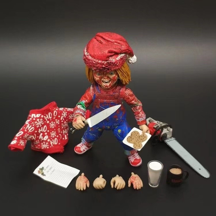 美剧鬼娃回魂圣诞装恰奇手办