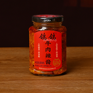 鸽鸽牛肉辣酱中辣210g瓶装蘸料