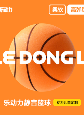 乐动力静音篮球专业室内无声不掉渣训练儿童专用拍拍小皮球7号5