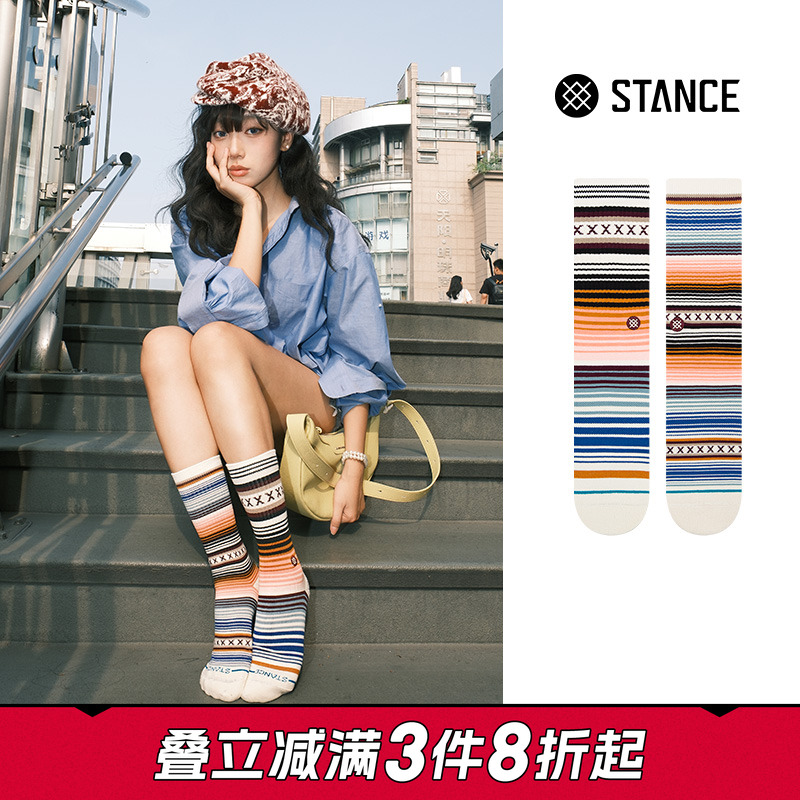 STANCE男女适用2022秋季中筒袜子