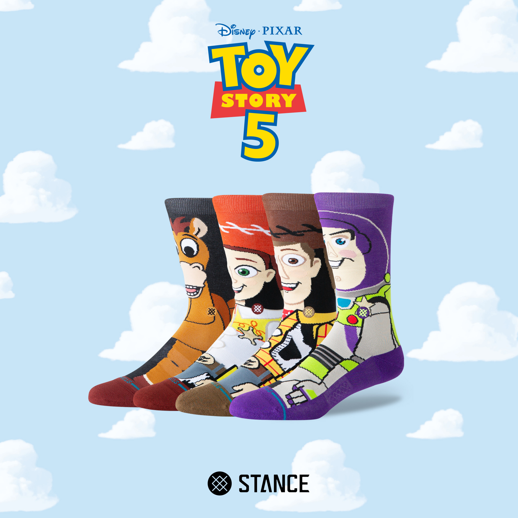 STANCE玩具总动员4双装中筒袜