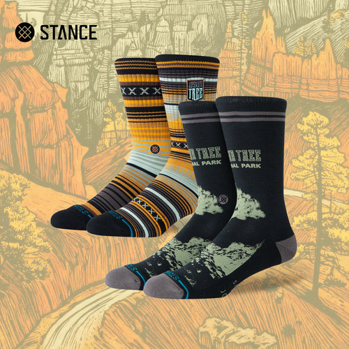 STANCE x 美国国家公园NAT.PARKS联名款中筒休闲袜夏季透气男女袜