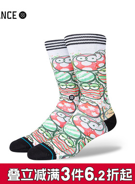 STANCE 艺术家KEVIN LYONS联名款土豆怪555中筒休闲袜子男女秋冬
