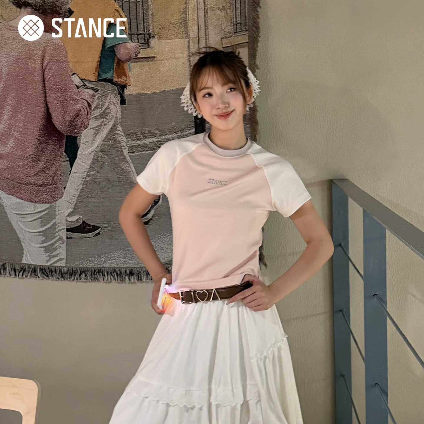 stance短袖女款秋季新款韩版T恤修身简约辣妹收腰官方旗舰店