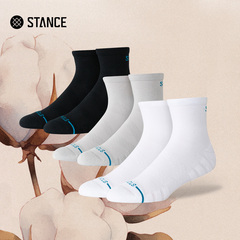 【3双119】STANCE 环保袜458秋冬透气短筒男女休闲毛巾底加厚袜子