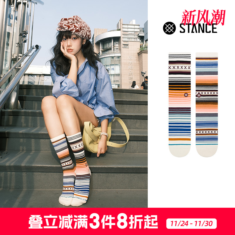 STANCE男女适用2022秋季中筒袜子