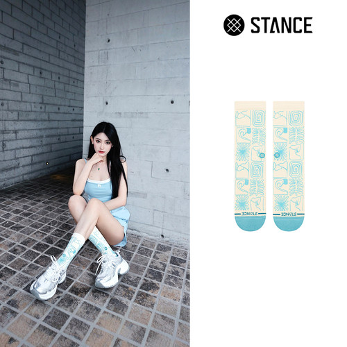 STANCE袜子男袜女袜夏季款涂鸦运动袜健身训练透气潮流时尚中筒袜