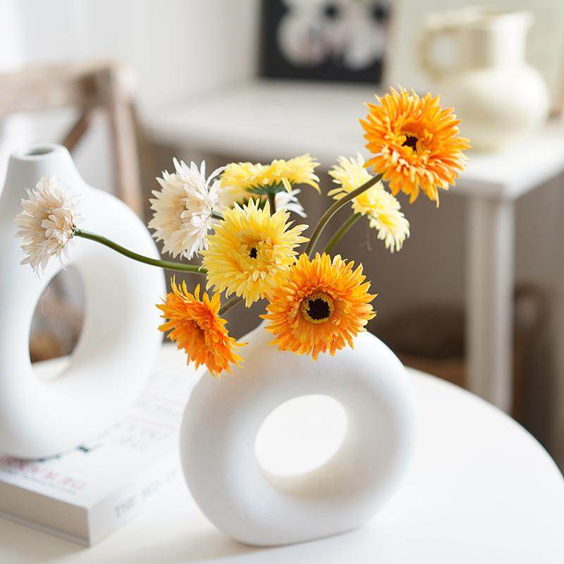仿真拉丝非洲菊INS小雏菊家居摆件客厅花卉仿生花餐桌花艺装饰花,家居饰品,仿真花/假花,淘宝优惠券,粉丝福利购,淘宝优惠卷