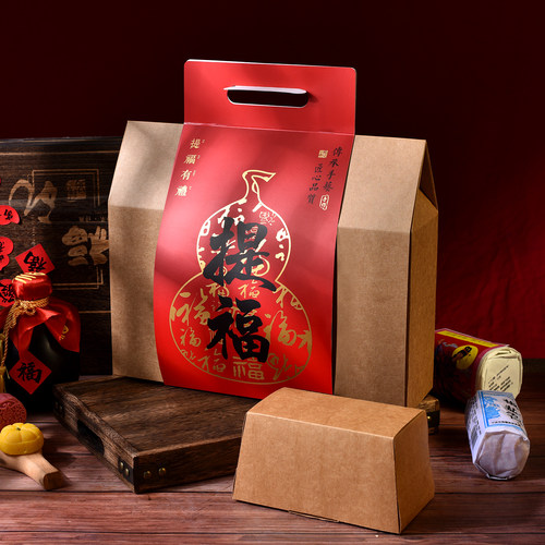 中式月饼包装盒卷筒纸筒大礼包