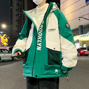 冬季羽绒棉服外套12男孩13初中学生14加厚棉袄15岁青少年大童冬装