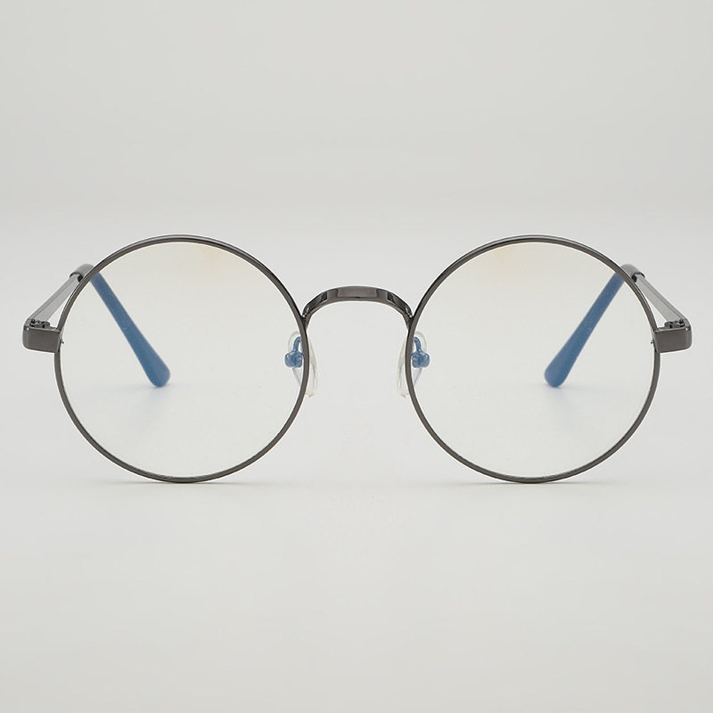 韩版复古金属圆形潮流穿搭装饰可配近视眼镜框超轻舒适平光镜
