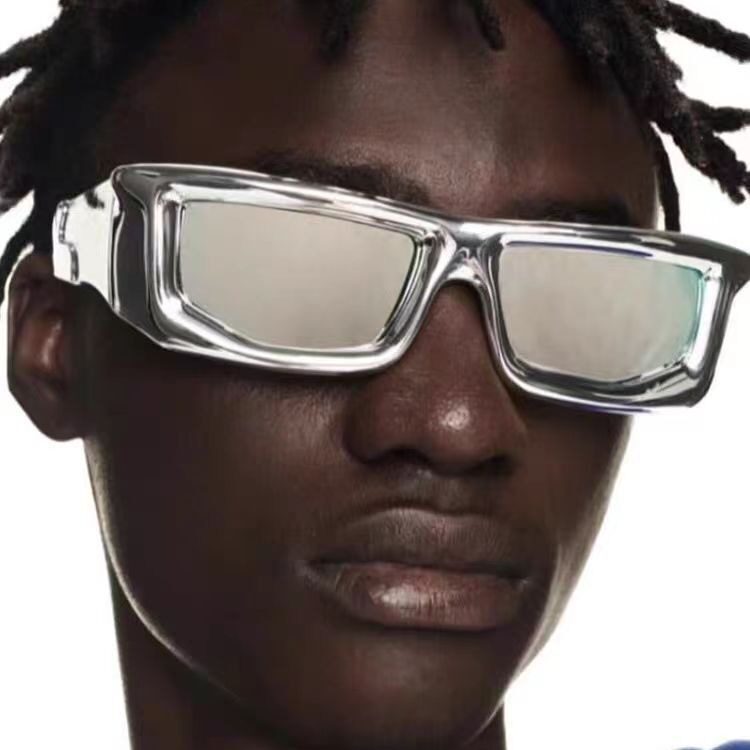 新款欧美明星网红同款水银潮牌墨镜 INS风未来科技眼镜个性太阳镜