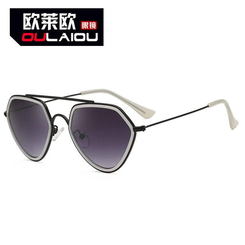欧莱欧621爱心潮牌金属太阳眼镜2022新款墨镜男士女式街拍太阳镜