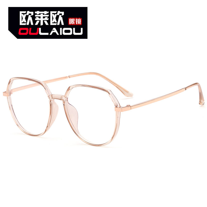 混眼镜防蓝光护目男女时尚大框tr90金属腿平光眼镜eyeglasses
