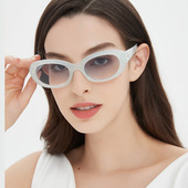 gm新款 猫眼眼镜墨镜女小框椭圆框太阳镜男时尚 韩防紫外线墨镜