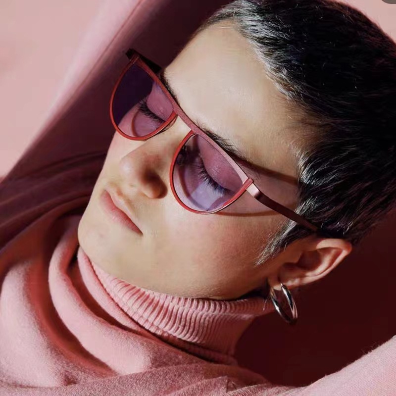 钢皮太阳镜半圆2025新款欧美太阳眼镜素颜街拍男女士防紫外线