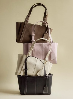 泰国潮牌 something apparels 小牛皮通勤多口袋手提包