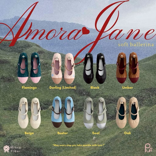 泰国小众品牌 puff shoes新拼色超细纤维超舒适玛丽珍平底鞋