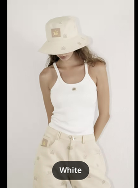 泰国潮牌 wacay白色修身内搭外穿吊带背心 orm同款