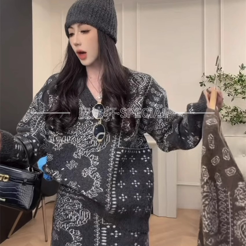 复古套装两件套女2025新款