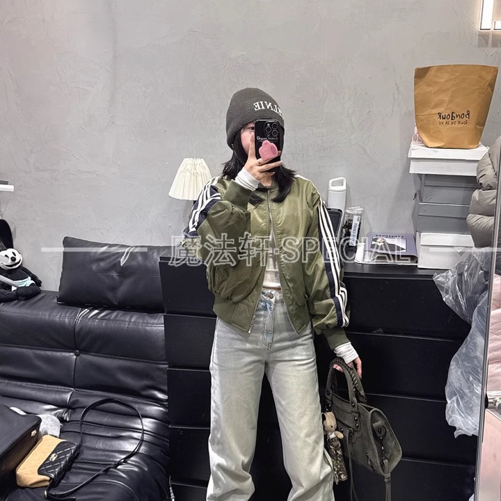 运动风棒球服外套女2025新款