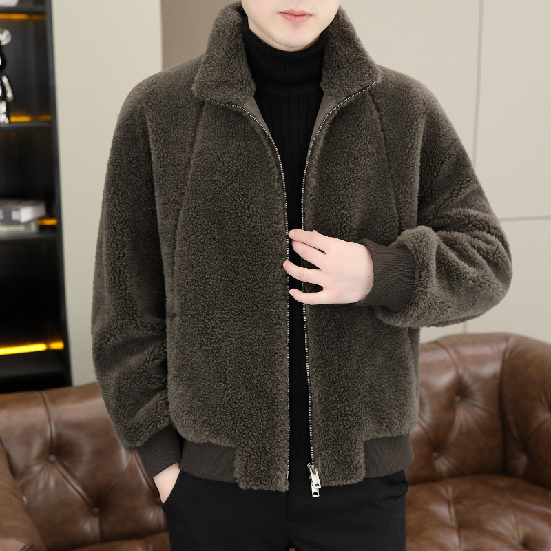 轻奢双面呢大衣男短款秋冬韩版高级感纯羊毛夹克时尚百搭毛呢外套