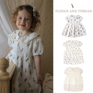 连衣裙纱布裙碎花裙 Thread现货婴幼儿童短袖 澳大利亚Fledge and