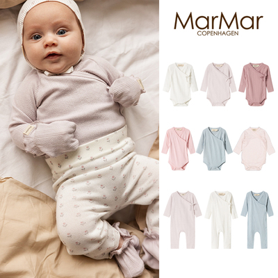 MarMar婴幼儿童纯色长袖包屁衣