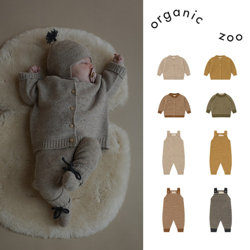 OrganicZoo羊毛针织背带裤开衫